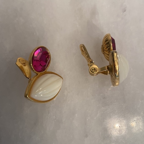 Vintage YSL Clip-on Earrings - Picture 6 of 7